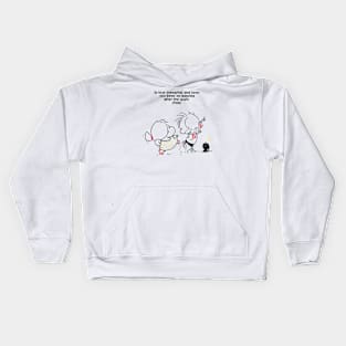 Lucía y Alex dancing stars black lines Kids Hoodie